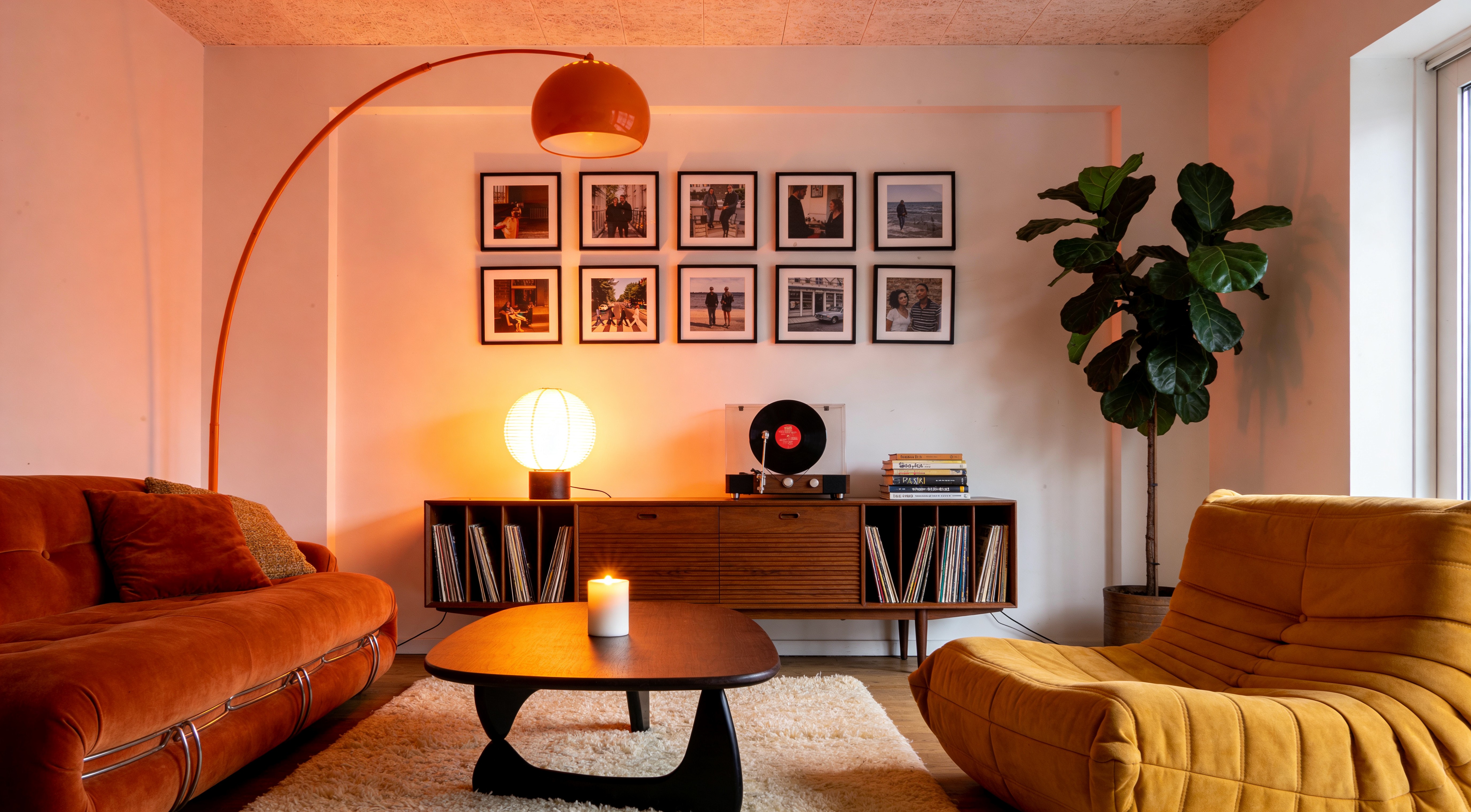 Your living room with a large monstera plant in bright indirect light beside a window