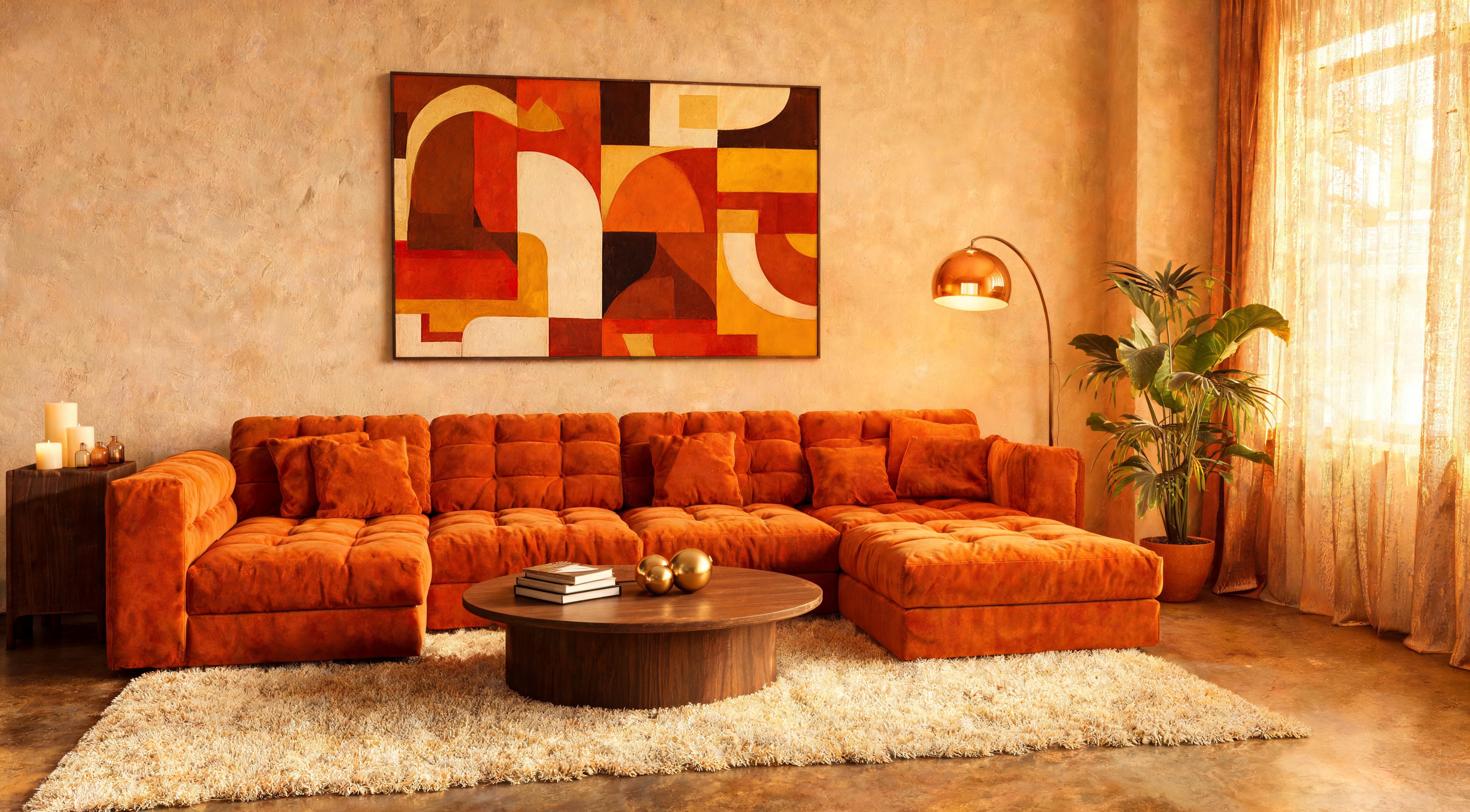 Close-up detail of sofa fabric textures side by side — linen, velvet and bouclé — showing the different weave structures and surface qualities