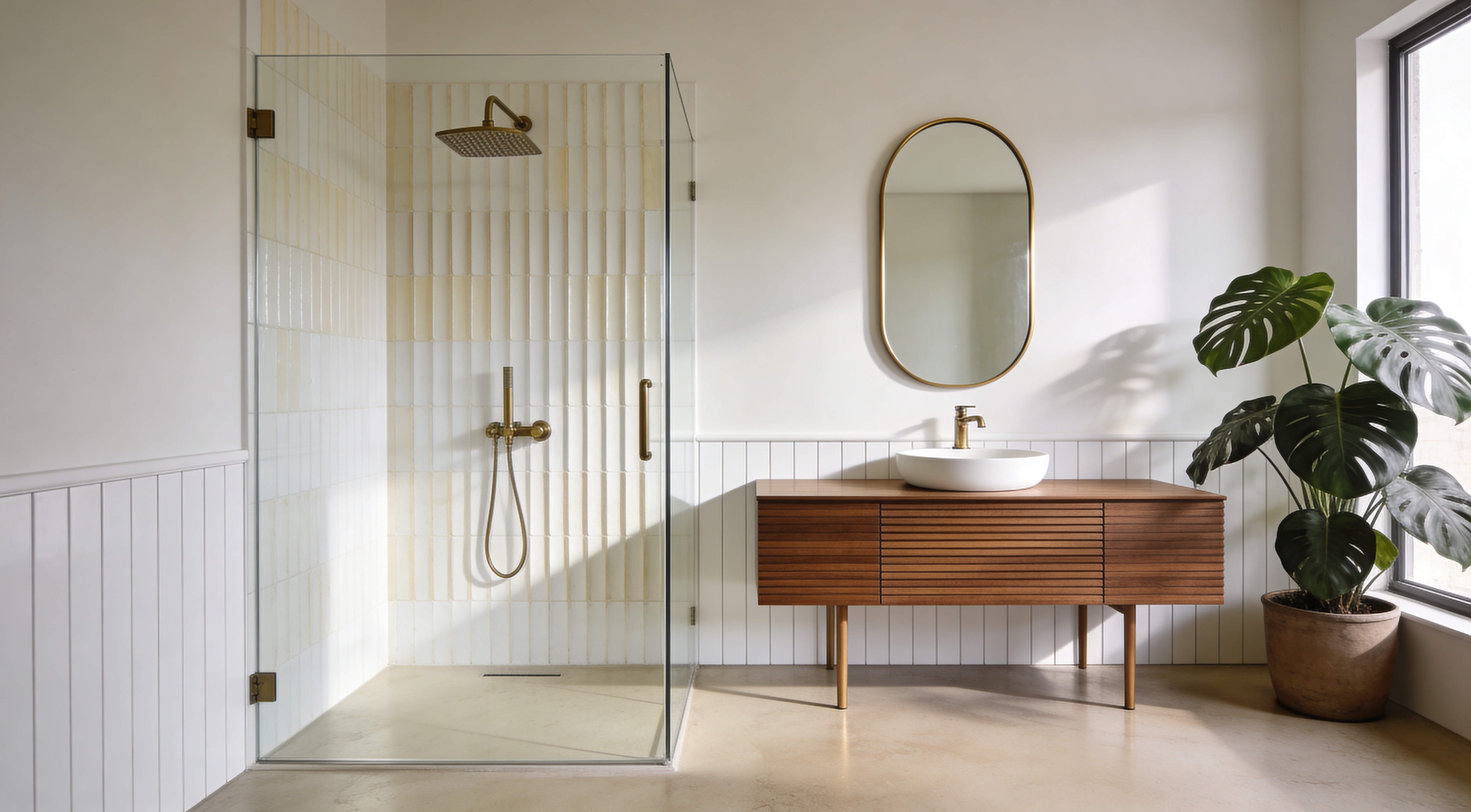 Your zellige tiles up close — an uneven surface of hand-pressed glaze catching the light